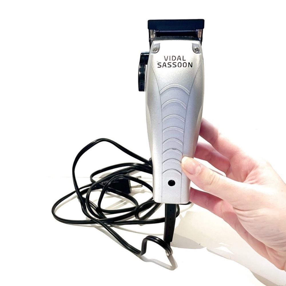 Vidal Sassoon Mens Electric Razor Shaver Hair Trimmer Clipper Black Silver Face